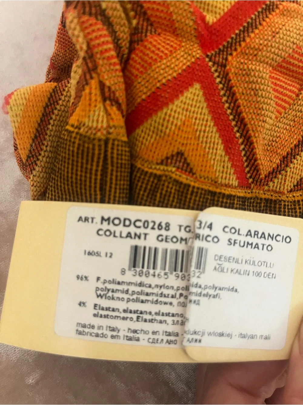 Calzedonia - Orange Geometric opaque hosiery - new with tags